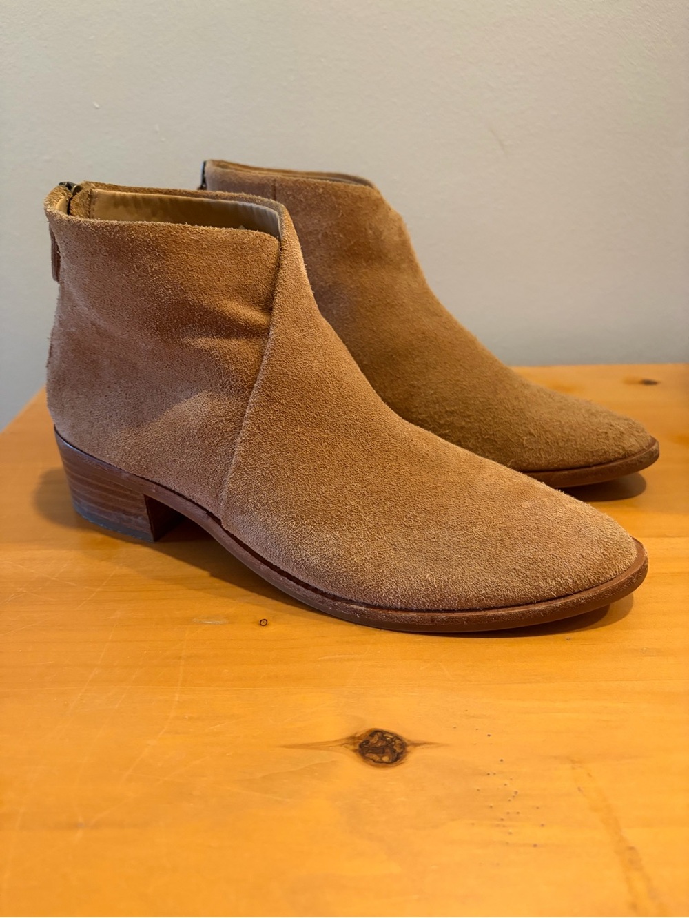 Soludos Venetian Bootie Women's Suede Ankle Boot in Tan - Picture 6 of 9